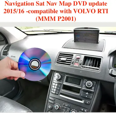 Navigation Sat Nav Map DVD Update 2015/16 -compatible With VOLVO RTI (MMM P2001) • $22.72