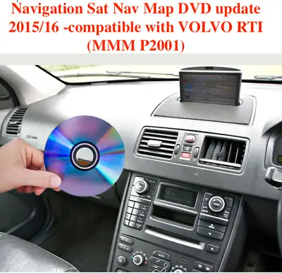 Navigation Sat Nav Map DVD Update 2016 -compatible With VOLVO RTI S40 S60 S80 • $24.85