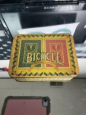 Bicycle Playing Cards Christmas  Set 2 In Tin Holiday Vintage 2 Decks • $25