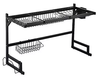 Dish Rack Single Sink Stainless Steel Kitchen Shelf Drying Rack Draining Holder • $49.99