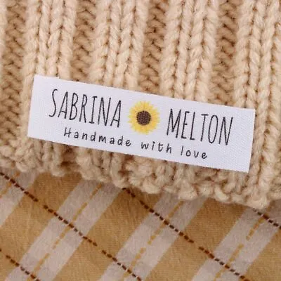 $27.40 • Buy Custom Fabric Tags Garment Labels Personalized Washable Clothing Vintage Flower