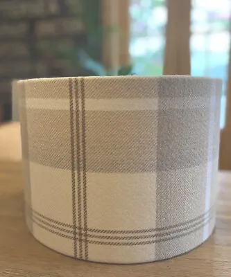 Balmoral Tartan Check Wool Effect Lampshade Natural (cream/beige) • £25