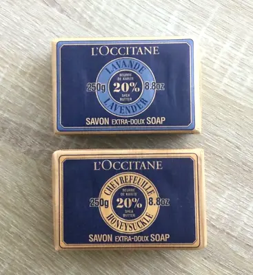 L'Occitane En Provence Deluxe Bar Soap Set Of 2 Lavender And Honeysuckle 8.8 Oz. • $24