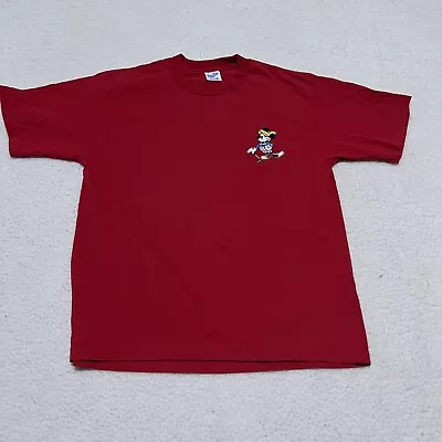 Vtg Velva Sheen Mickey Mouse Golfing T Shirt Adult Sz Medium Embroidered Front • $24.88
