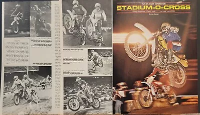 1976 Stadium Motocross Fly By Night 5p Motorcycle Ad Marty Smith Howerton • $7.99