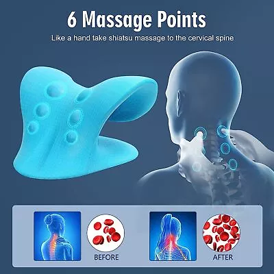 Neck Traction Pillow Original Cloud Shape Neck Stretcher Cervical Pain Relief UK • £5.99