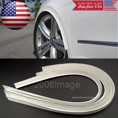 4 Pieces 47  White Arch Wide Body Fender Flares Extension Lip Guard For  Ford • $44.97