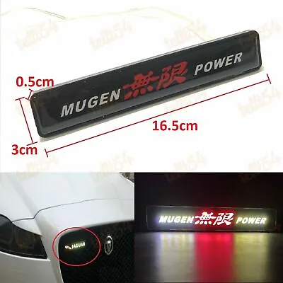 LED JDM Mugen Power Logo Light Car Front Grille Badge Illuminated Decal Sticker • $12.75