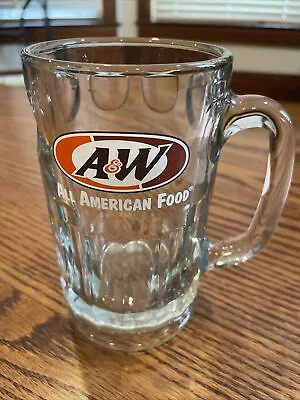 Vintage A&W Logo All American Food Large Glass AW Root Beer Mug  • $7.95