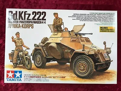 TAMIYA 1/35 German Armored Car Sd.Kfz.222 North African Campaign Model Kit NEW • $38.31