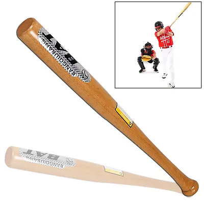 £9.59 • Buy Heavy Duty Wooden Baseball Rounders With Or Without Softball Bat Size 32  Hot