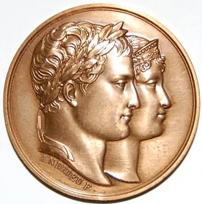 18010-napoleon-imperial Wedding With Marie Louise Bronze Medal(restrike) • £59.99