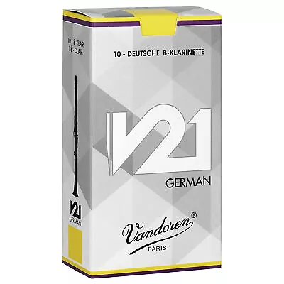 Vandoren Bb Clarinet German V21 Reeds Strength 2.5 Box Of 10 • $44.99