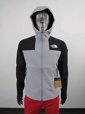 Mens North Face Active Stretch Rain Shell Dryvent Waterproof Hooded Jacket Grey • $99.96