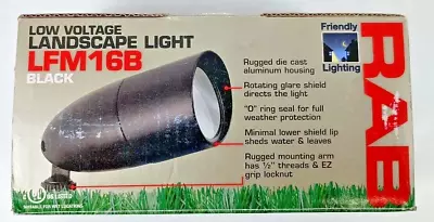 RAB Lighting LFM16B Low Voltage Floodlight - Black  • $40