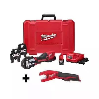 M12 12V Li-ion Force Logic Cordless Press Tool Kit 3 Jaws W/ M12 Cop.Tube Cutter • $1725