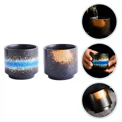 2Pcs Japanese Tea Cup Ceramic Tea Mugs For Kitchen Or Dining Room • £15.99