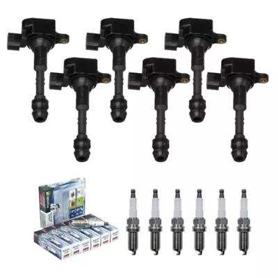 New Set Of 6 Ignition Coil & Denso Spark Plug For I35 QX4/ Altima Frontier Quest • $127.99