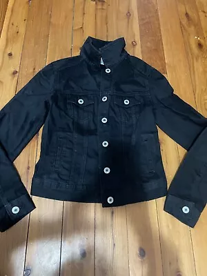 Black Denim Jacket Ladies Size 6 #28 • $22