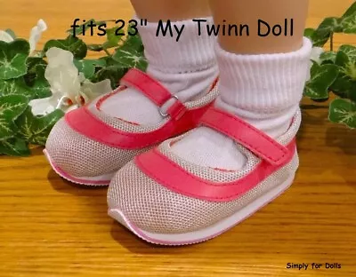 **SALE** HOT PINK Mary Jane SNEAKERS DOLL TENNIS SHOES Fits 23  MY TWINN DOLL • $3.98