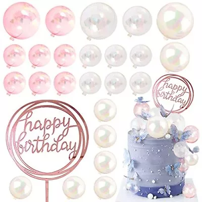 Colorful Ball Cake Topper Mini Balloon Cupcake Topper DIY Foam Ball Artificia... • $17.23