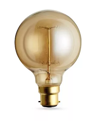 Vintage Light Bulbs Filament Style Squirrel Cage G95 60W B22 Bayonet Edison Bulb • £5.99