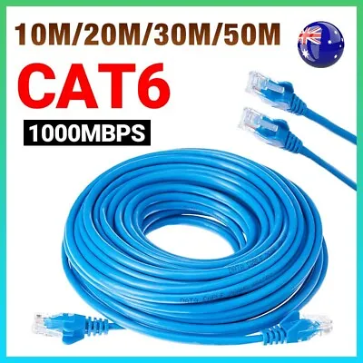 $8.99 • Buy 10M 20M 30M 50M  Ethernet Network Lan Cable CAT6 1000Mbps Used For Network Link