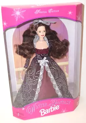 WINTER FANTASY BARBIE~Brunette~Purple/Silver Gown~1996 MATTEL #17666~New • $9.99