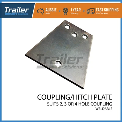$17.66 • Buy X1 2/3/4 HOLE COUPLING PLATE HITCH WELDABLE ON PLATE TRAILER CARAVAN TOWBALL 50M