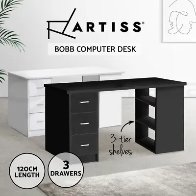 $128.96 • Buy Artiss Computer Desk With Drawers Office Home Workstation PC Laptop Study Table