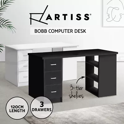 Artiss Computer Desk With Drawers Office Home Workstation PC Laptop Study Table • $129.95