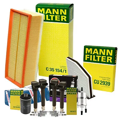 Mann Filters Bosch 4 Coils NGK 4 RutheniumHX Spark Plugs Tune Up Kit For VW FWD • $215.95