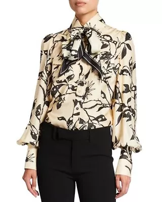 Zimmermann Lady Beetle Scarf Tie Silk Shirt • $299