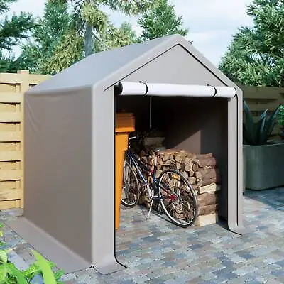 6.2X5.6FT Garden Waterproof Anti-UV Storage Tent Bike Shed Steel Zipper Door • £93.99