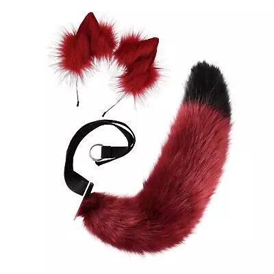 Faux Tail Fox Fur Ear Hair Clips For Women Festival Costume Accessory • $52.62