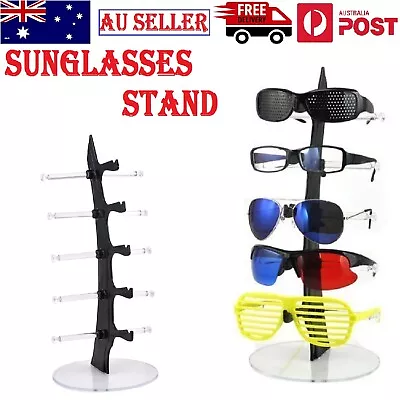 $14.99 • Buy Sunglasses Holder Plastic 5 Pair Rack Show Counter Sale Show Display Case Shelf