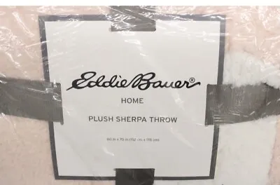 New Eddie Bauer Shepra Plush Throw Pink 60  X 70  • $25.99