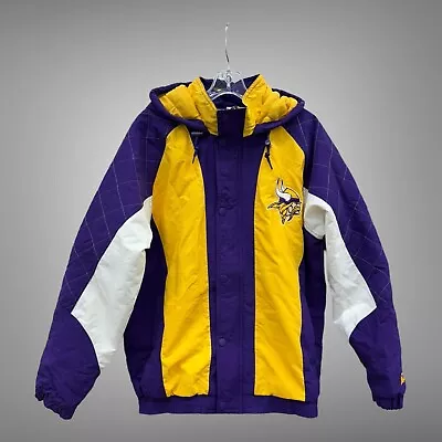 Starter Minnesota Vikings Jacket Hooded Heavy Hitter Quilted NFL Men’s L NWT • $127.78