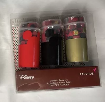 $6.40 • Buy 3 Mickey Mouse Confetti Poppers Papyrus, Birthday Party Celebration Disney