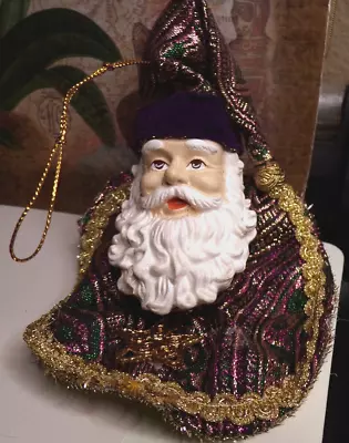 Vintage Santa Head Bearded Ornament Victorian Style • $3