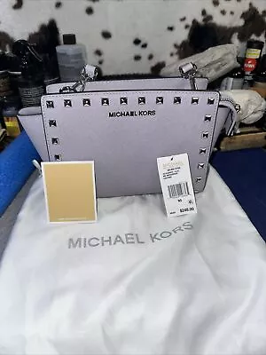 Michael KORS Selma Studded Medium Leather Messenger Bag (Lilac 30T3SSMM2L • $125