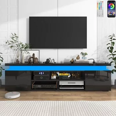 66 /75  LED TV Stand For 75/85 Inch TV Modern High Gloss Entertainment Center • $246.99