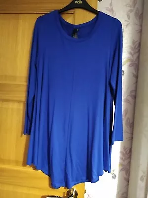 £18.99 • Buy Yong Kim Blue Long Sleeve Top With Lace Back Panel, Size 10 (New)