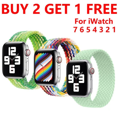 $1.64 • Buy IWatch Band Strap Solo Loop For Apple Watch 8 7 6 5 4 3 SE Series Braided Nylon