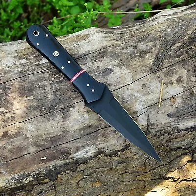 $25.46 • Buy Handmade D2 Steel Blade V42 Military Hunting Double-edged Dagger Knife Stiletto