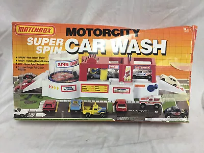 Matchbox Motorcity Super Spin Car Wash In Box • $45