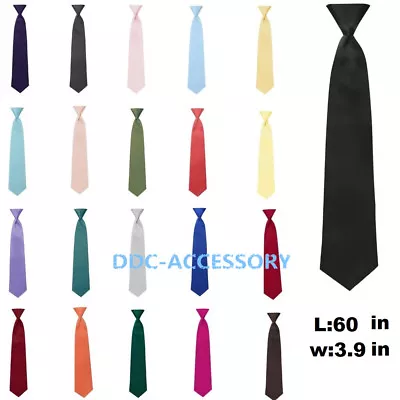 Casual Solid Plain Classic Mens Ties 100% New Silk Woven Slim Necktie Men's Tie • $9.07