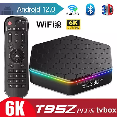 T95Z Plus Android 12.0 Smart TV Box H618 6K UHD WIFI6 Media Player 16/32/64 I5G7 • $31.99