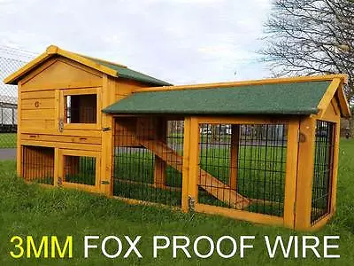 £349.96 • Buy Rabbit Esmo Hutch Guinea Pig Hutches Run Runs Large 2 Tier Double Decker Cage 