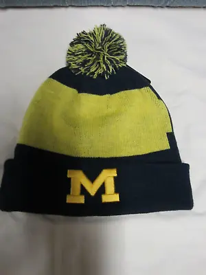 Michigan Wolverines Winter Stocking Beanie Hat Fan Favorite NWT Maize & Blue • $10
